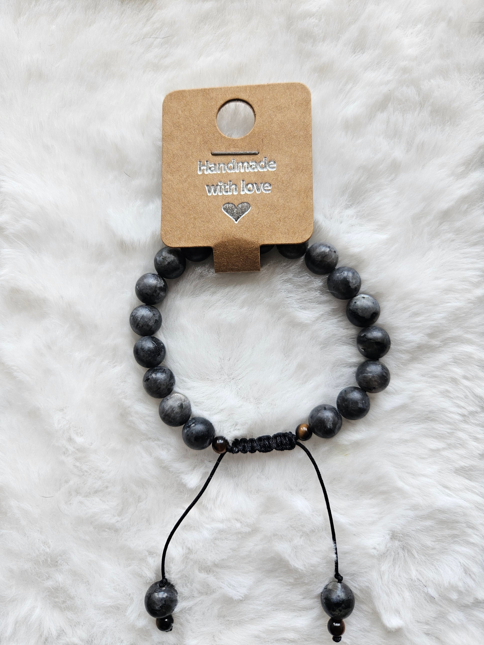 Handmade Matte Labradorite bracelet 8mm