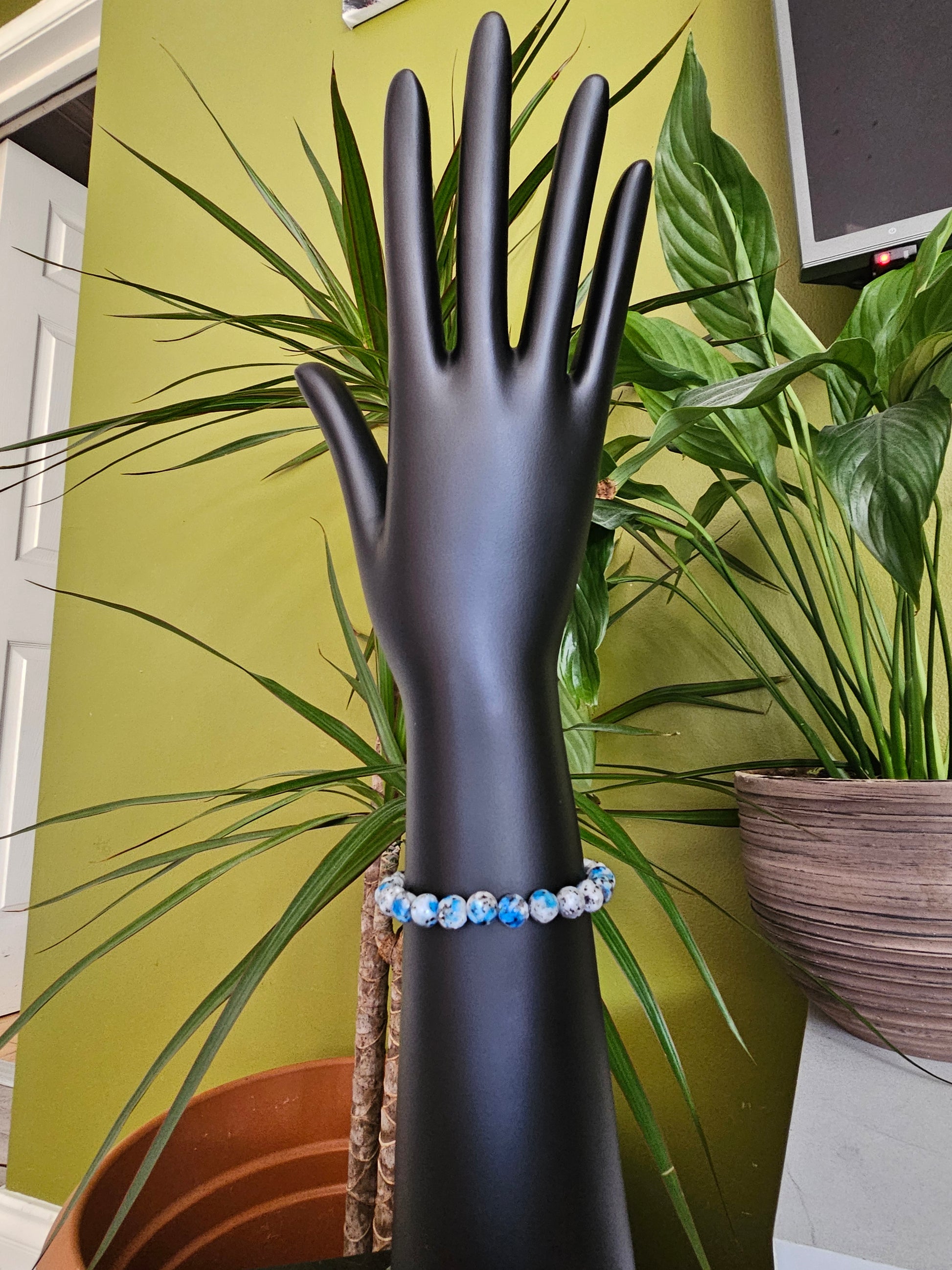 Handmade Azurite bracelet 8mm 16cm