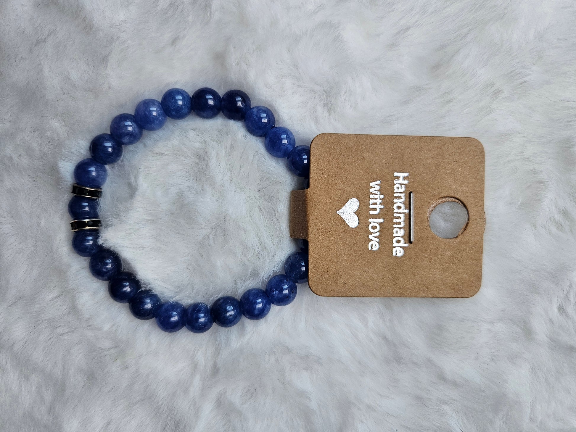 Hand made Blue Kyanite bracelet 8mm