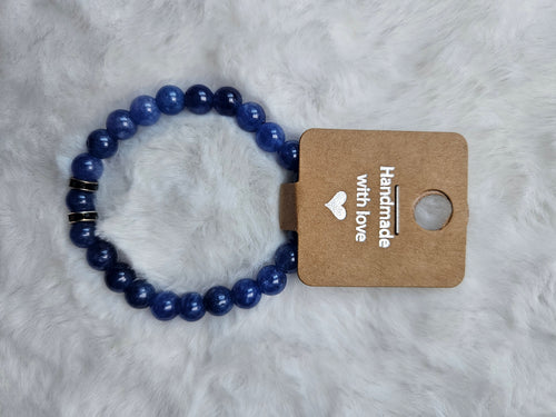 Hand made Blue Kyanite bracelet 8mm