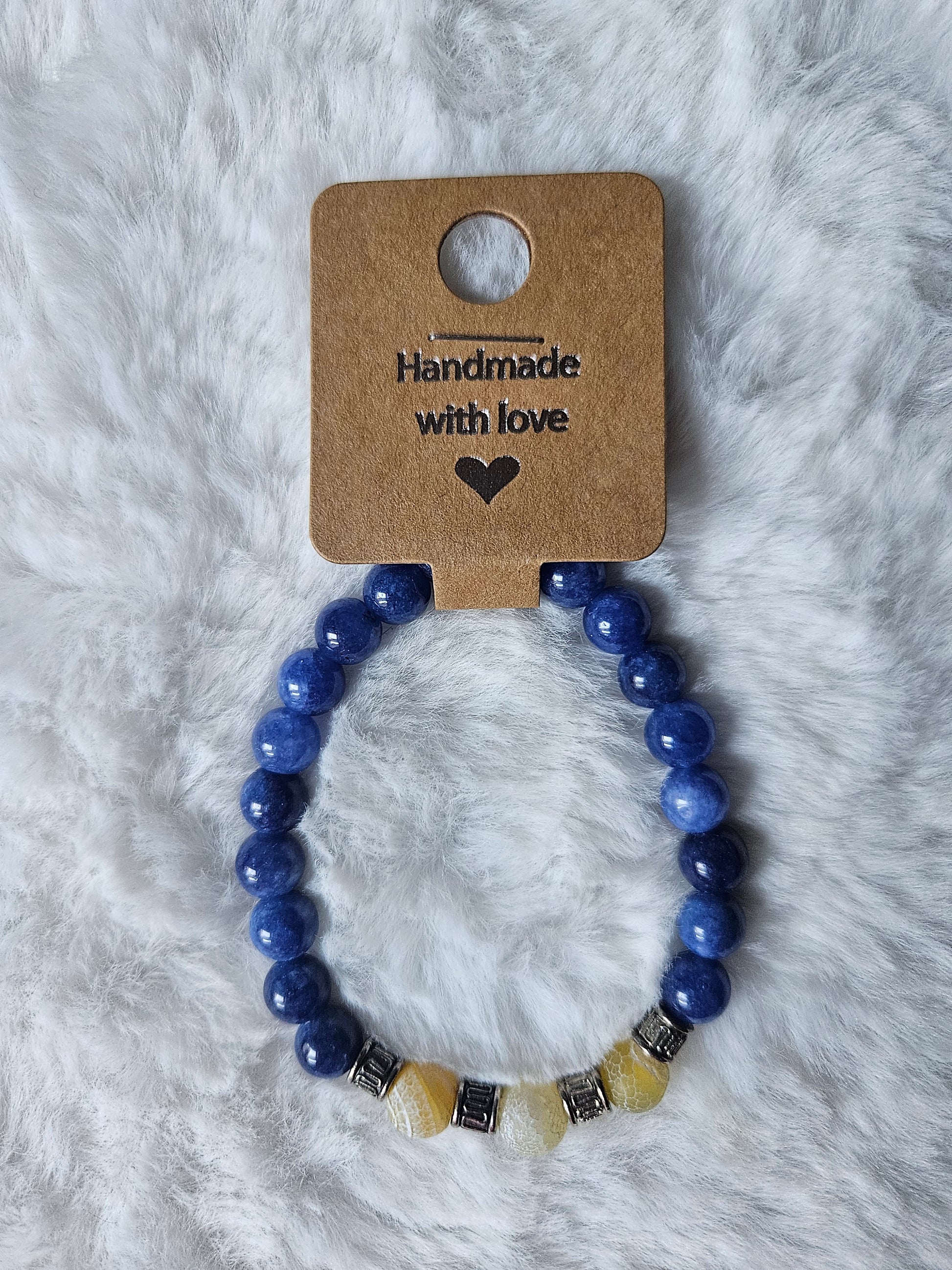 Hand made Blue Kyanite bracelet 8mm