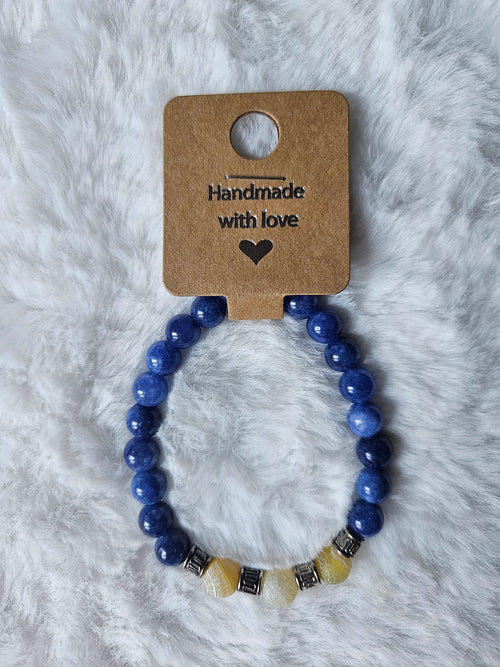 Hand made Blue Kyanite bracelet 8mm