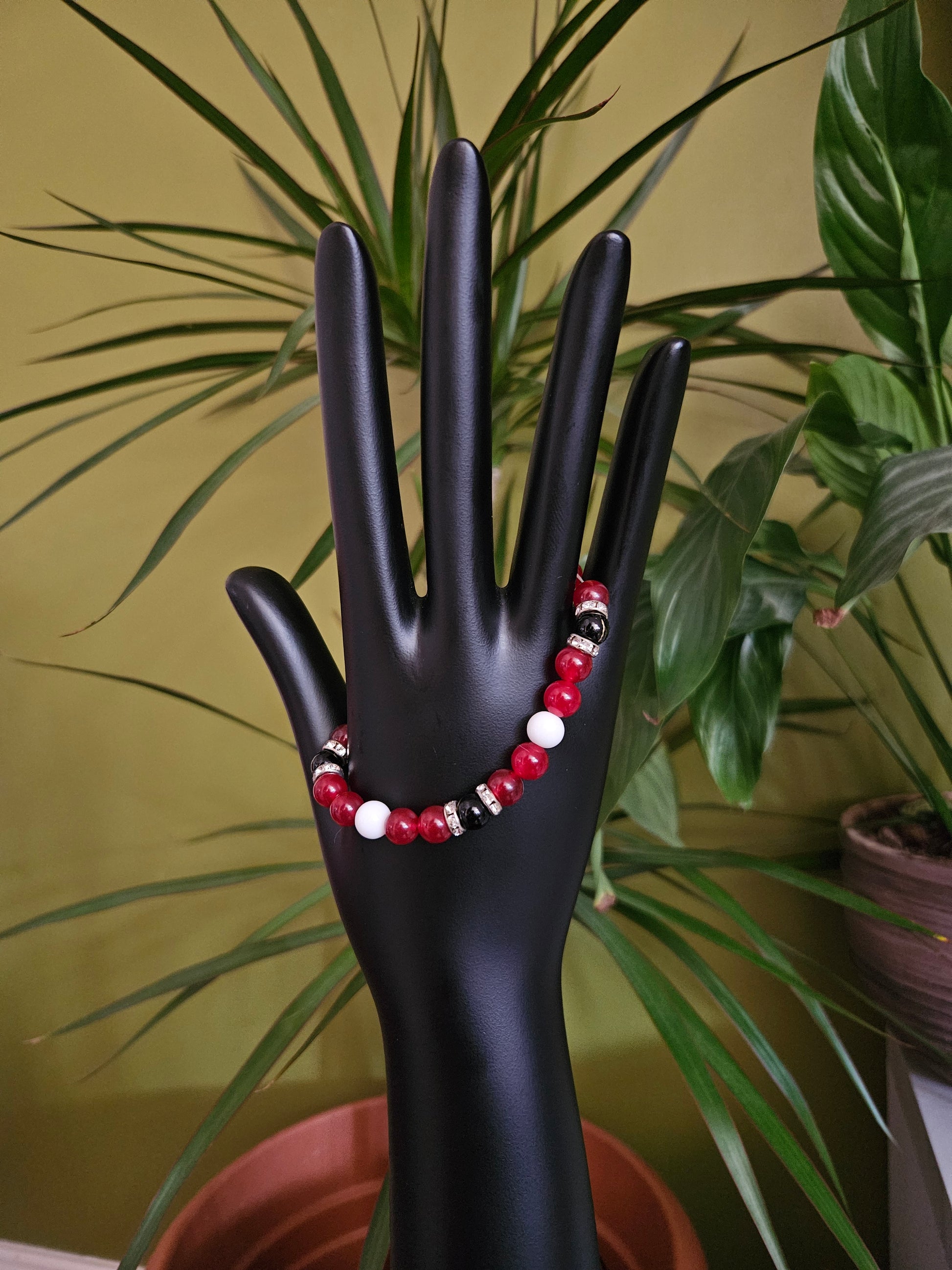 Handmade Red Chaledony bracelet 8mm