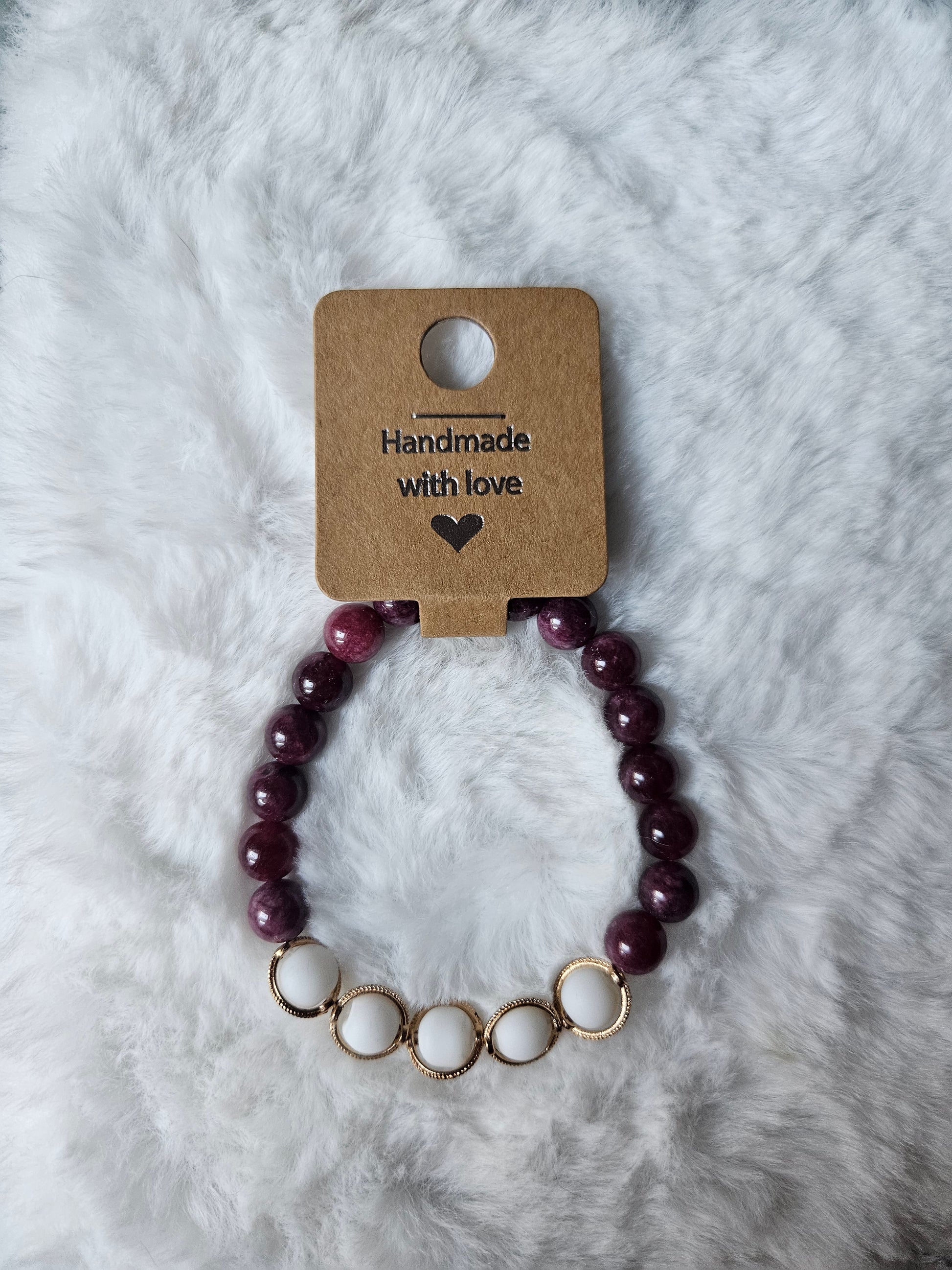 Handmade Red Garnet bracelet 8mm